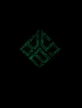 Load image into Gallery viewer, Blue &amp; White Glitter Geometric Logo Pin
